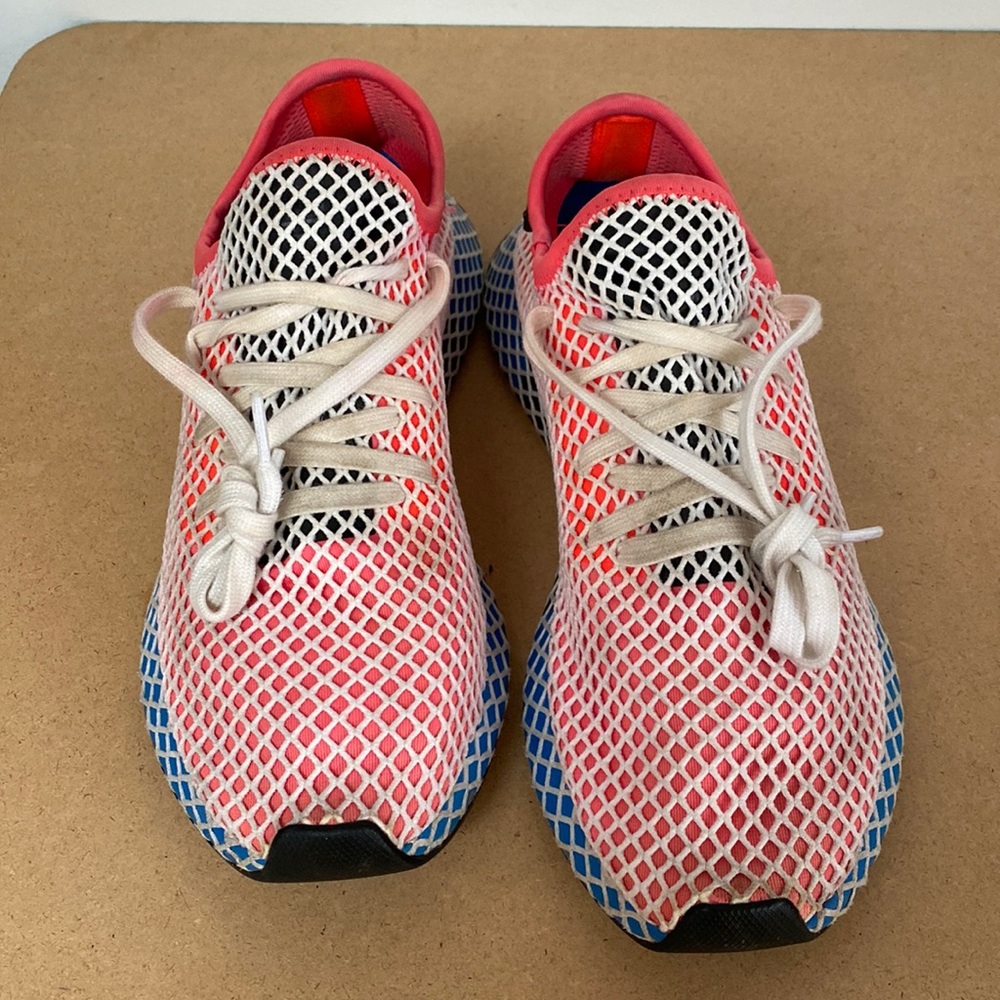 adidas Red and Blue Athletic Shoes
